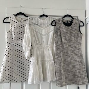 3 beautiful dresses size S. H&M, Express and LoveShackFancy x Target